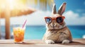 Chillin\' Bunny: A Rabbit\'s Tropical Getaway