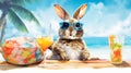 Chillin\' Bunny: A Rabbit\'s Tropical Getaway