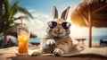 Chillin\' Bunny: A Rabbit\'s Tropical Getaway