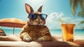 Chillin\' Bunny: A Rabbit\'s Tropical Getaway