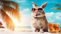 Chillin\' Bunny: A Rabbit\'s Tropical Getaway