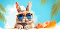 Chillin\' Bunny: A Rabbit\'s Tropical Getaway