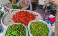 Chillis for sale in Thai Market Royalty Free Stock Photo