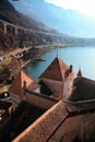 Chillon Castle and Lake Geneva Royalty Free Stock Photo