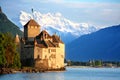 The Chillon castle in Montreux, Switzerland Royalty Free Stock Photo