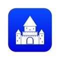 Chillon Castle, Switzerland icon digital blue Royalty Free Stock Photo