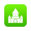 Chillon Castle, Switzerland icon digital green Royalty Free Stock Photo