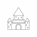 Chillon Castle, Switzerland icon, outline style Royalty Free Stock Photo