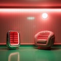 Chillwave of the Past: Retrofuturistic 60s Space Vibes, Generative AI Royalty Free Stock Photo