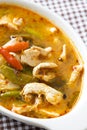 Chilly chicken tom yum close up Royalty Free Stock Photo