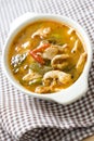 Chilly chicken tom yum close up Royalty Free Stock Photo