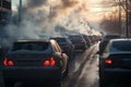 Chilly days amplify pollution as cars emit smoke in winter