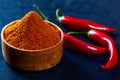 Chilly powder turmeric with chilly Royalty Free Stock Photo