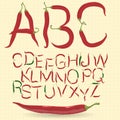 Chilly typeface. Vector.