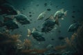 Chimaera Fish Underwater Lush Nature by Generative AI