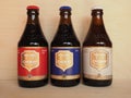 CHIMAY - CIRCA APRIL 2020: Chimay bottles of beer Royalty Free Stock Photo