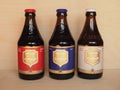 CHIMAY - CIRCA APRIL 2020: Chimay bottles of beer Royalty Free Stock Photo