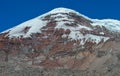 Chimborazo volcano, melting, peak Royalty Free Stock Photo