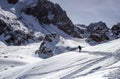 Chimbulak. Snow in the mountains Royalty Free Stock Photo