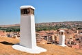 Chimeneas tradicionales de las casas cueva de la comarca de Guadix