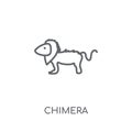 Chimera linear icon. Modern outline Chimera logo concept on whit