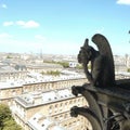 Chimera mocking. Notre Dame Paris. Royalty Free Stock Photo
