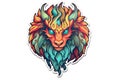 Chimera Sticker On White Background. Generative AI