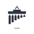 chimes icon on white background. Simple element illustration from music concept