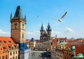 Chimes and Tynsky cathedral Royalty Free Stock Photo