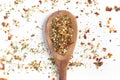 Chimichurri Herbs into a spoon Royalty Free Stock Photo