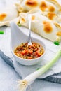Chimichurri sauce and vegetable empanadas, Latin American cuisine
