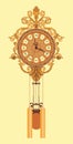 Chiming wall clock Royalty Free Stock Photo
