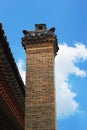 Chimney ancient Gyeongbok Palace in South Korea. Royalty Free Stock Photo