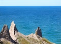 Chimney Bluff glacial pinnacle shoreline on Lake Ontario