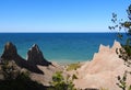 NYS Chimney Bluff spire cliffs of Lake Ontario