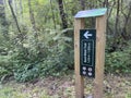 Easy West Trail sign Chimney Bluffs State Park Royalty Free Stock Photo