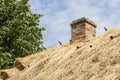 Chimney of bricks. Podlasie region in Poland.