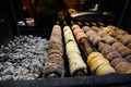 Chimney Cake at Christmas Market, Prague, Czech Republic Royalty Free Stock Photo