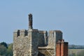 Chimney on Castle Wall Royalty Free Stock Photo