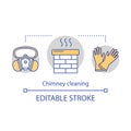 Chimney cleaning concept icon Royalty Free Stock Photo