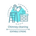 Chimney cleaning concept icon Royalty Free Stock Photo