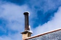 Chimney covered with snow Royalty Free Stock Photo