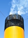 From the chimney of a cruise ship escape smoke and exhaust fumes Royalty Free Stock Photo