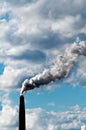 Chimney exhaust waste amount of CO2 Royalty Free Stock Photo