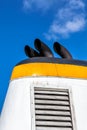 Chimney of a ferry Royalty Free Stock Photo