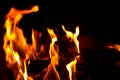 Chimney fire Royalty Free Stock Photo