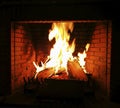 Chimney fireplaces heat source for a pleasant winter Royalty Free Stock Photo