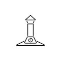 chimney, flue, heating, stovepipe icon. Element of plumbing and heating icon for mobile concept and web apps. Detailed chimney,