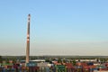 Chimney in the industrial area Royalty Free Stock Photo