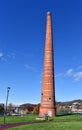 Chimney of the old Etxebarria Factory in the Etxebarria Park. Bilbao. Basque Country. Spain Royalty Free Stock Photo